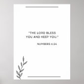 "Der Herr segne dich und behalte dich." Poster (Vorne)
