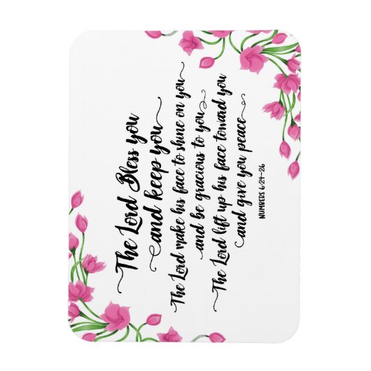 Der Herr segne dich und Behalte dir Magnet mit Blu (Vertikal)