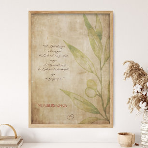 Der Herr segne dich und behüte dich, 4. Mose 6:24- Poster