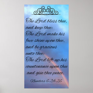Der Herr segne dich und behüte dich Poster