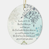 Der Herr segne dich, Zahlen 6:24, Bibel Custom Keramik Ornament (Links)