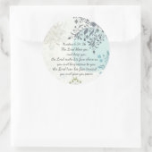 Der Herr segne dich, Zahlen 6:24 Bibelverse Runder Aufkleber (Tasche)