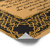 Der Herr segne dich, Zahlen 6:24, keltisches Desig Poster (Ecke)