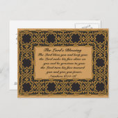 Der Herr segne dich, Zahlen 6:24, keltisches Desig Postkarte (Vorne/Hinten)