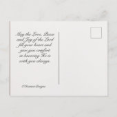 Der Herr segne euch die Nummern 6:24-26 Schrift Postkarte (Rückseite)