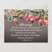 Der Herr segne euch die Nummern 6:24-26 Schrift Postkarte (Vorderseite)