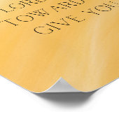 Der Herr segne euch modernes gelbes abstraktes Des Poster (Ecke)