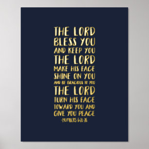 Der Herr segne euch und Behalte euch, Nummern 6:24 Foliendrucke