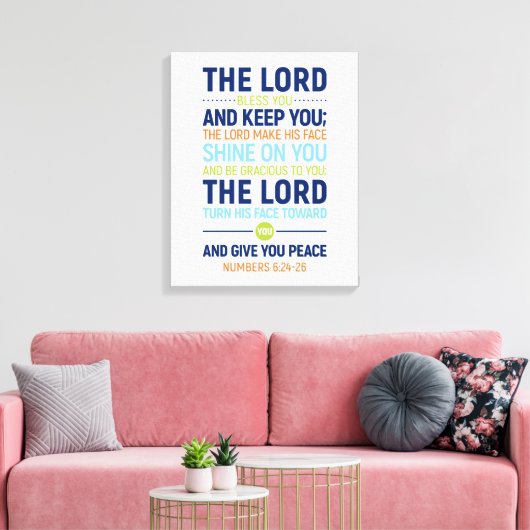 Der Herr segne euch und Behalte euch, Nummern 6:24 Leinwanddruck (Insitu (Wohnzimmer))