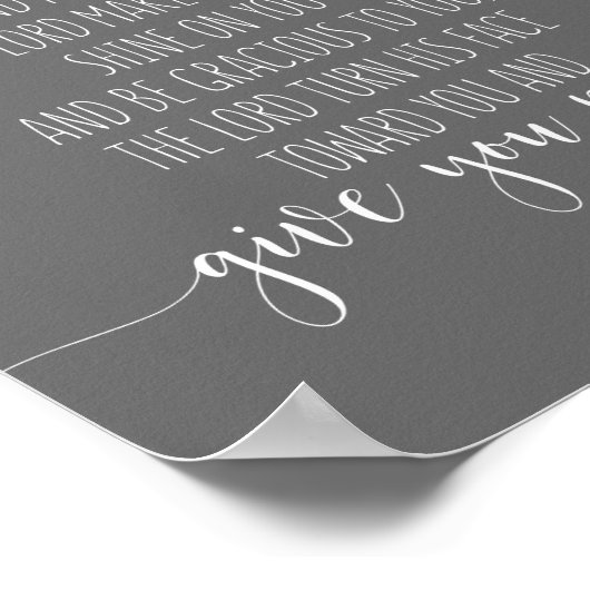 Der Herr segne euch und Behalte euch, Nummern 6:24 Poster (Ecke)