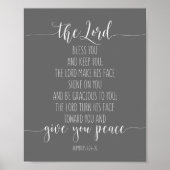 Der Herr segne euch und Behalte euch, Nummern 6:24 Poster (Vorne)