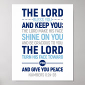 Der Herr segne euch und Behalte euch, Nummern 6:24 Poster (Vorne)