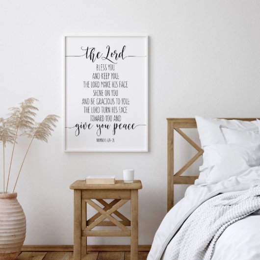 Der Herr segne euch und Behalte euch, Nummern 6:24 Poster