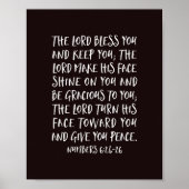 Der Herr segne euch und Behalte euch, Nummern 6:24 Poster (Vorne)