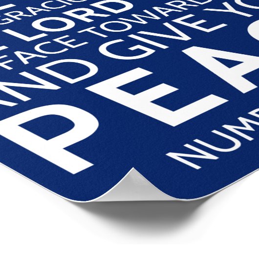 Der Herr segne euch und Behalte euch, Nummern 6:24 Poster (Ecke)