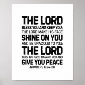 Der Herr segne euch und Behalte euch, Nummern 6:24 Poster (Vorne)