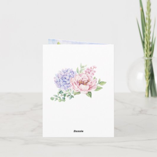 Der Herr segne Sie Bibel Inspiration Blumen Dankeskarte (Rückseite)