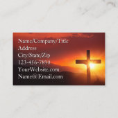 Der Herr segne Sie das Gebet Sunset Cross Bible Ve Visitenkarte (Rückseite)