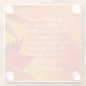 Der Herr segne Sie, der Herbst hinterlässt den Ern Glasuntersetzer (Rückseite)