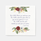 Der Herr segne Sie die Rote Rose Verse Serviette (Vorderseite)