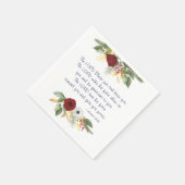 Der Herr segne Sie die Rote Rose Verse Serviette (Ecke)