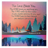 Der Herr segne Sie Nummern 6:24-26 Wintersee Fliese (Vorderseite)