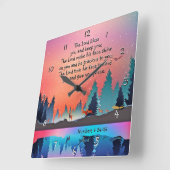 Der Herr segne Sie Nummern 6:24-26 Wintersee Quadratische Wanduhr (Winkel)