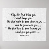 Der Herr segne Sie und Behalte Sie Art Print Poster (Vorne)