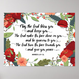 Der Herr segne Sie und Behalte Sie Art Print Poster