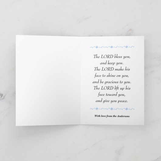 Der Herr segne Sie und behalte Sie mit der Blume C Karte (Innenseite)
