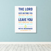 Der Herr selbst geht vor dir, Deuteronomie 31:8 Leinwanddruck (Insitu (Holzboden))