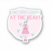 Der Herr sieht ins Herz Aufkleber (Vorderseite)