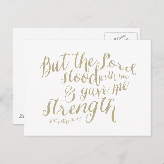 Der Herr stand mit mir Postkarte (2 mal 4:17) (Vorne/Hinten)