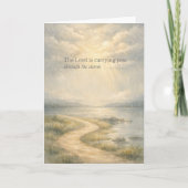 Der Herr trägt dich Christliche Ermutigung Karte (Vorderseite)