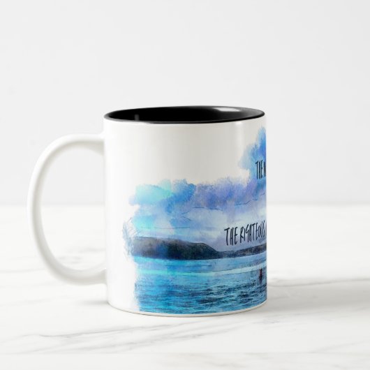 Der Herr, unser starker Turm Zweifarbige Tasse (Links)