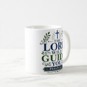 Der Herr wird dich führen Morgenspruch-Zitat Kaffeetasse (VorderseiteRechts)