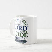 Der Herr wird dich führen Morgenspruch-Zitat Kaffeetasse (Vorderseite Links)