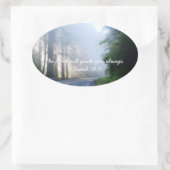 Der Herr wird dich immer führen Ovaler Aufkleber (Tasche)