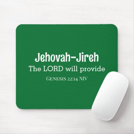 Der Herr wird die Bibel Verse Dunkelgrün zur Verfü Mousepad (Mit Mouse)