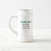 Der Herr wird die Bibelverse grün und weiß zur Ver Bierglas (Links)
