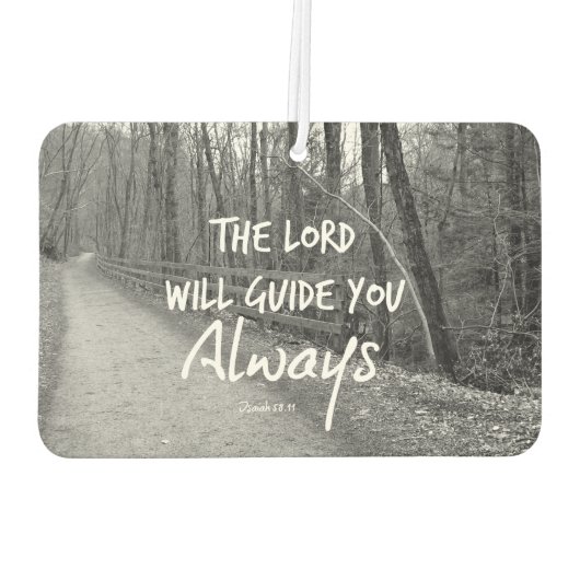 Der Herr wird euch die Bibelverse leiten Autolufterfrischer (Rückseite)