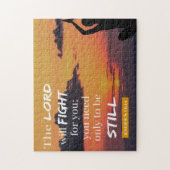 Der Herr wird für dich kämpfen - Exodus 14:14 Puzzle (Vertikal)