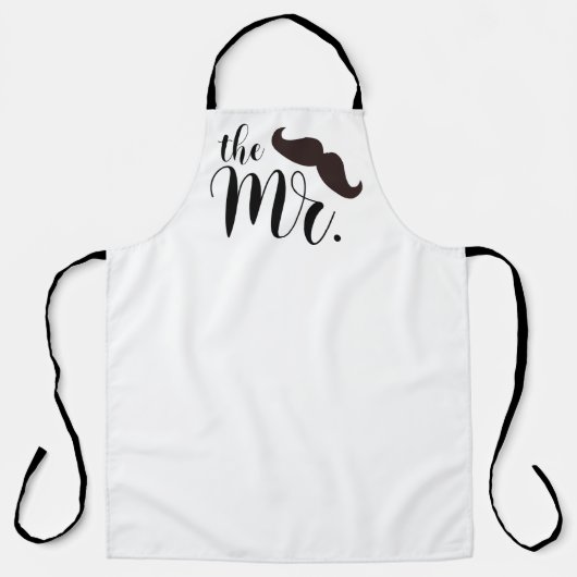 Der Herr Zitat Brown Black Mustache Schürze (Vorderseite)