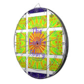 Der Herrgott: Schöne, phantastische, bunte Kunst Dartscheibe (Vorderseite rechts)