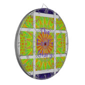 Der Herrgott: Schöne, phantastische, bunte Kunst Dartscheibe (Vorderseite Links)