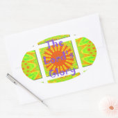 Der Herrgott: Schöne, phantastische, bunte Kunst Ovaler Aufkleber (Umschlag)