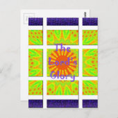 Der Herrgott: Schöne, phantastische, bunte Kunst Postkarte (Vorne/Hinten)