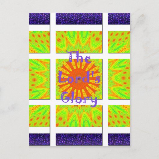 Der Herrgott: Schöne, phantastische, bunte Kunst Postkarte (Vorderseite)