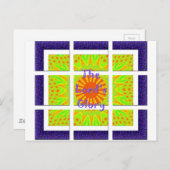 Der Herrgott: Schöne, phantastische, bunte Kunst Postkarte (Vorne/Hinten)