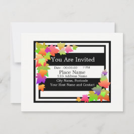 Der herrliche Herbst hinterlässt die Einladungskar Einladung